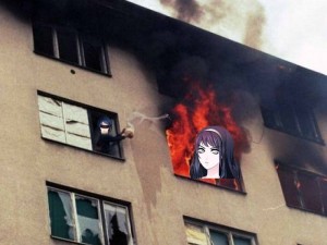 Создать мем: пожар мем, сгоревшая квартира, пожар