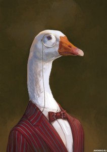 Create meme: goose home, goose, goose with wreath