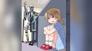 Create meme: robot, anime, the robot nanny