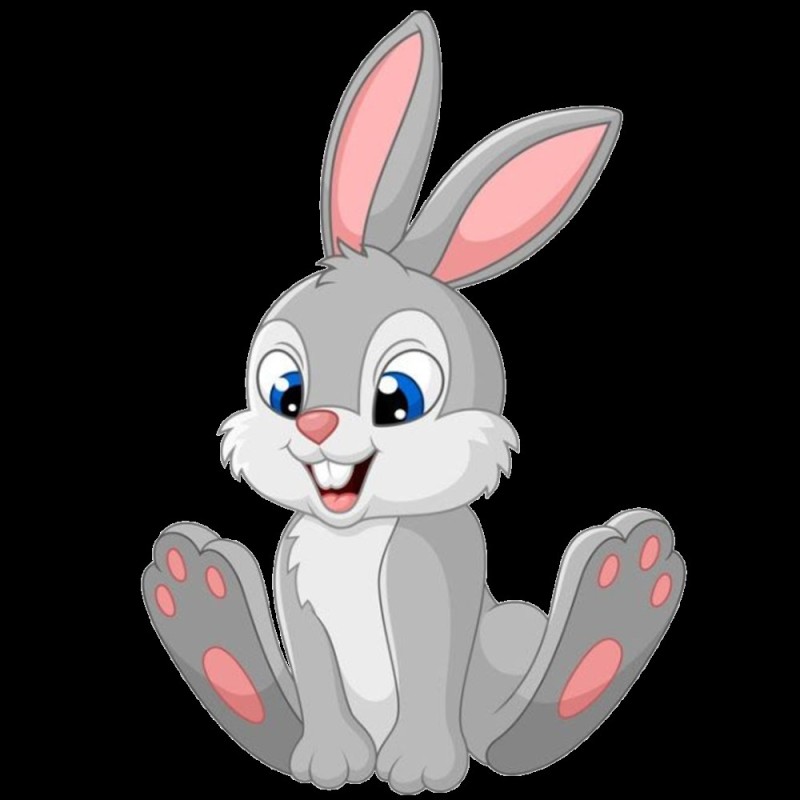 Create meme: cartoon bunny, bunnies for children, hare for children