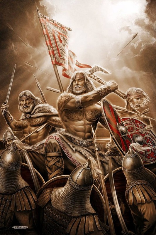 Create meme: slavic warrior art, Slavic Varangian warriors, Slavic warrior
