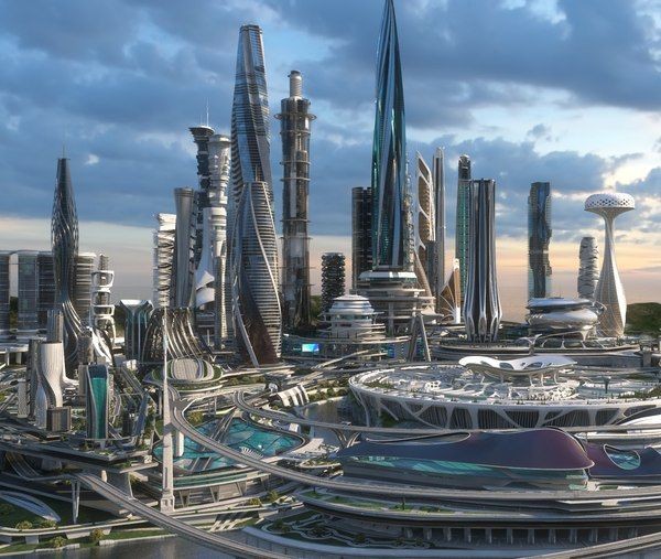 Создать мем: город будущего 3д, будущий город, футуристический город будущего