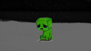 Create meme: meme sad, minecraft, sad