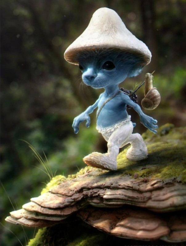 Создать мем: papa smurf, smurfs village, смурфики