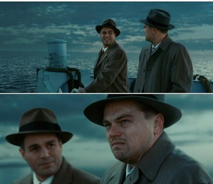 Create meme: DiCaprio's Cursed Island meme, DiCaprio shutter island , meme DiCaprio shutter island