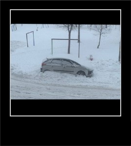 Create meme: auto, snow, car