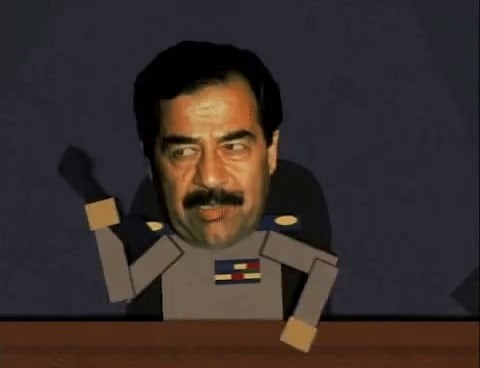 Create meme: saddam Hussein south park, Saddam Hussein , Saddam Hussein south park