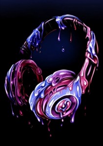 Create meme: Wallpaper on the phone, abstract 3 d, headphones