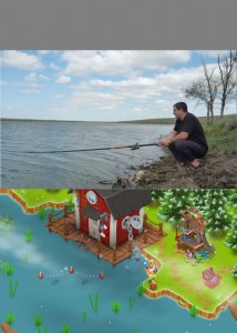 Create meme: Russian fishing, beautiful lake