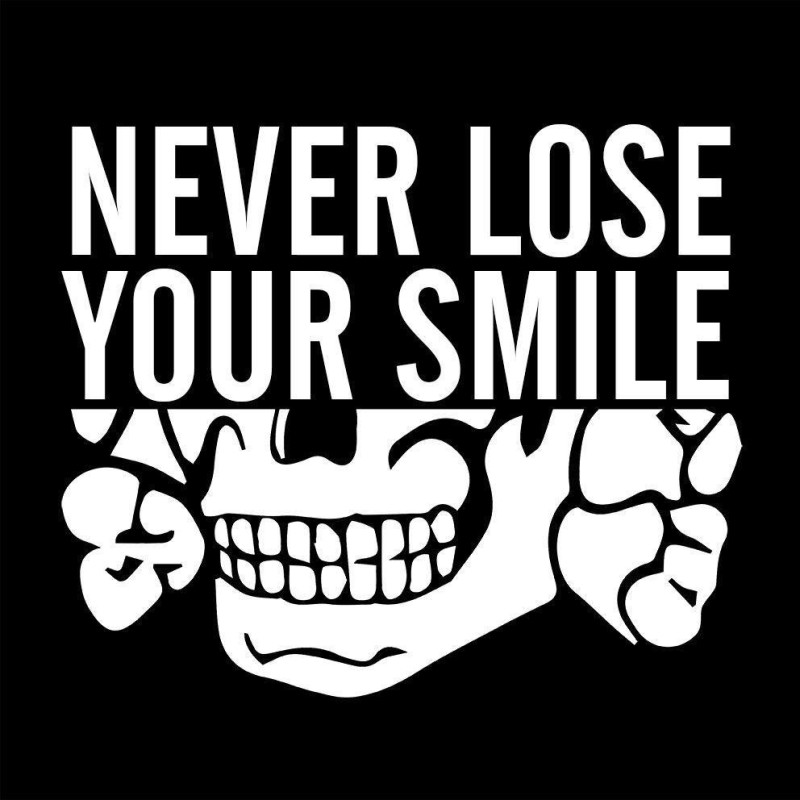 Создать мем: never loose your smile с евреем, never smile, мертвая голова тотенкопф