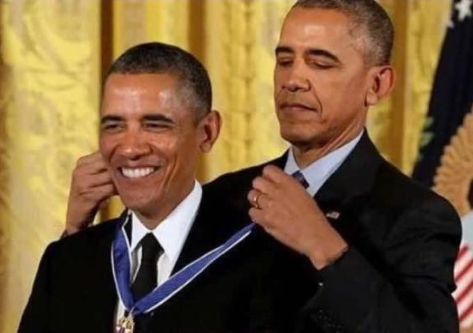 Create meme: barack obama awards barack obama, obama awards obama, Barack Obama meme