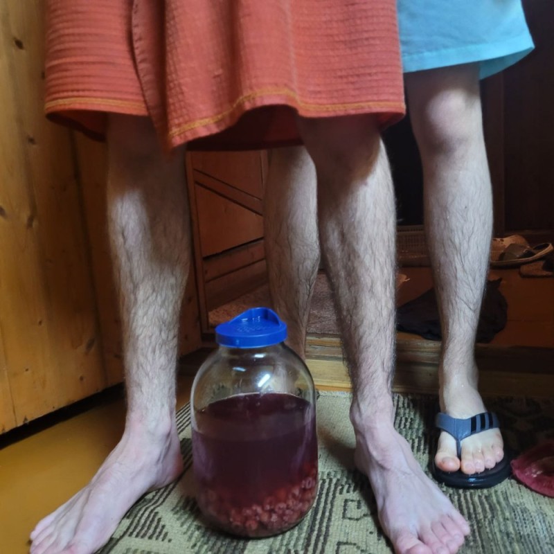 Create meme: homemade compote, feet , cherry compote