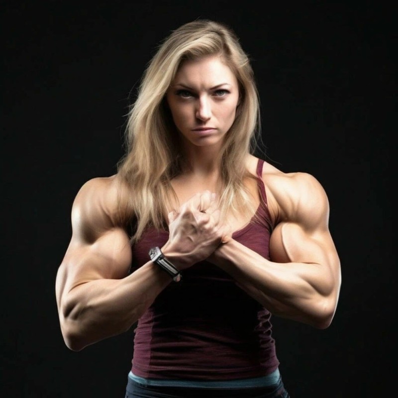 Create meme: female muscles, valerie ratelle, bodybuilding girl