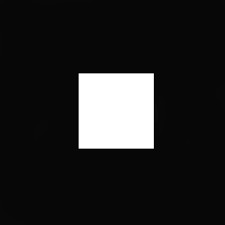 Create meme: darkness, white square on black background, square