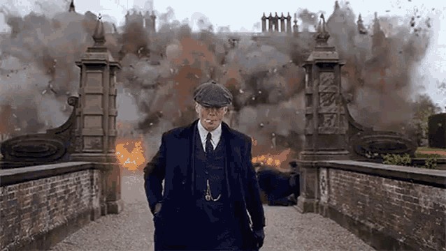 Create meme: Season 6 peaky blinders, thomas shelby, Peaky blinders Thomas blows up the house