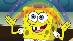 Create meme: Sponge Bob Square Pants, spongebob rainbow, imagination spongebob