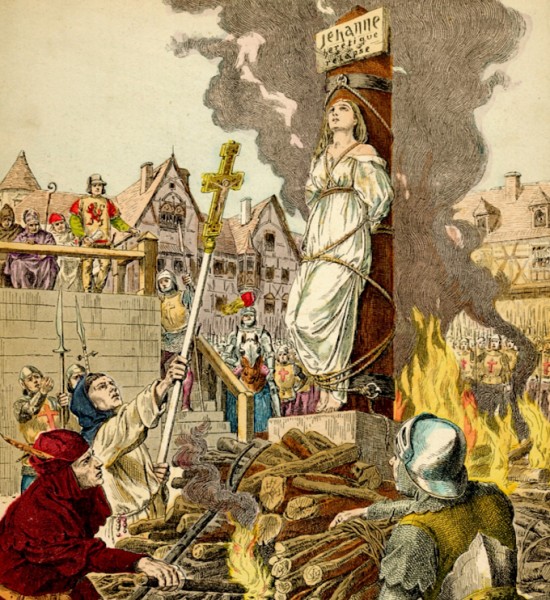 Создать мем: средневековая инквизиция, святая инквизиция 15 век, жанна д'арк сожжение на костре