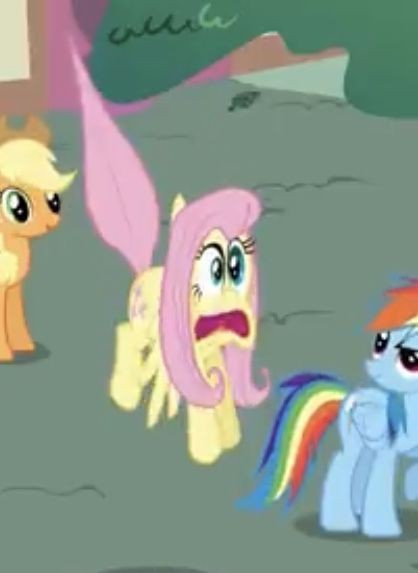 Create meme: my little pony friendship is magic , fluttershy pony , applejack fluttershy and rainbow dash