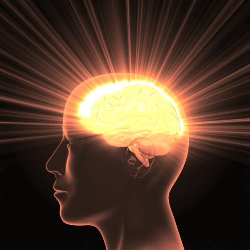 Create meme: glowing brain , The quantum brain, The brain emits light