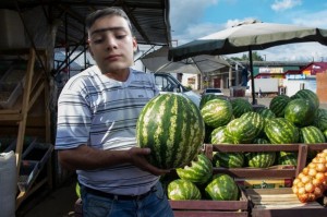 Create meme: male, watermelons