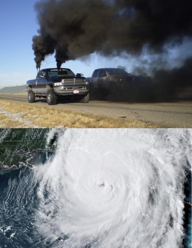 Create meme: The car is smoking, The car is smoking, hurricane tornado tornado