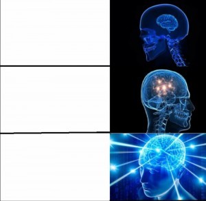 Create meme: brain, galaxy brain meme, meme with brain pattern