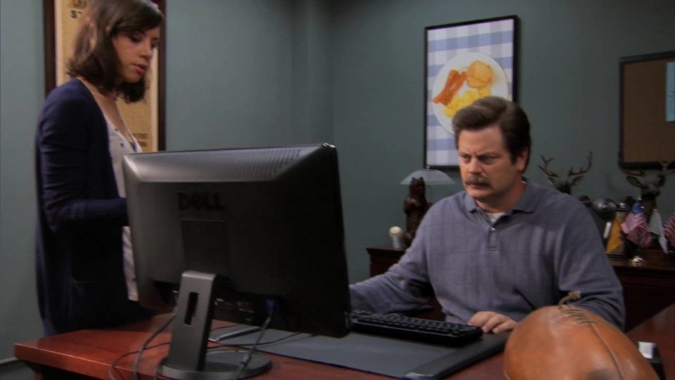 Create Meme Ron Swanson Round Table Gif Ron Swanson Throws Out