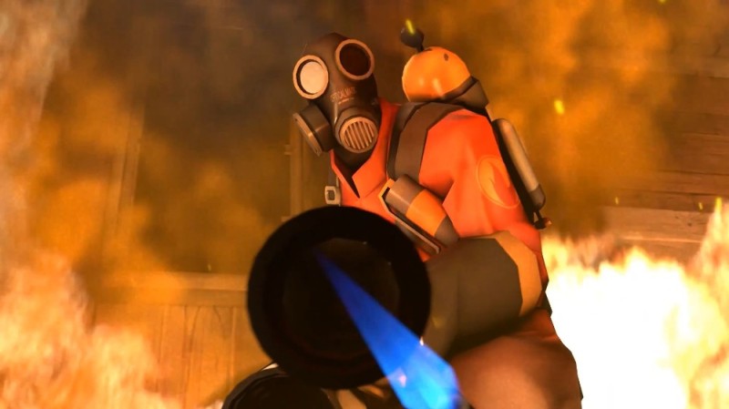 Создать мем: темфортрес 2 огнеметчик, поджигатель тф 2, team fortress 2 огнеметчик