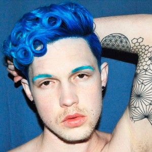 Create meme: guys with colored hair, the guy with blue hair, blue hair guys