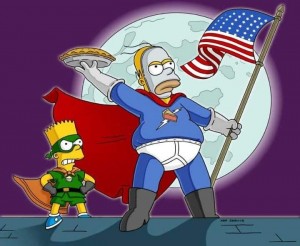 Create meme: Homer superhero, the simpsons cool, heroes the simpsons