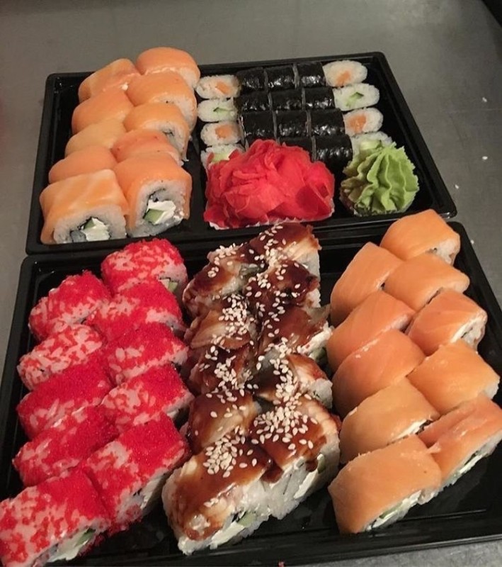 Create meme: hanami sushi chita, sushi and rolls , sushi 