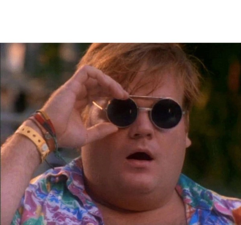 Create meme: Chris Farley, chris farley, gif surprise