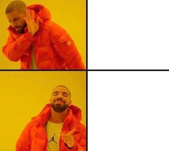 Create meme: drake , the meme with the guy in the orange jacket, drake meme