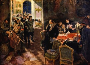 Create meme: Repin picture revolution, the October revolution paintings, the arrest of the provisional government