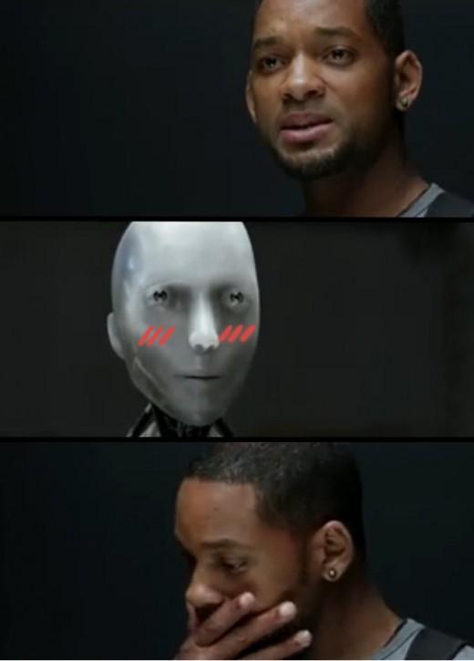 Create meme: I robot meme, unless the robot can write a Symphony, will Smith and the robot meme
