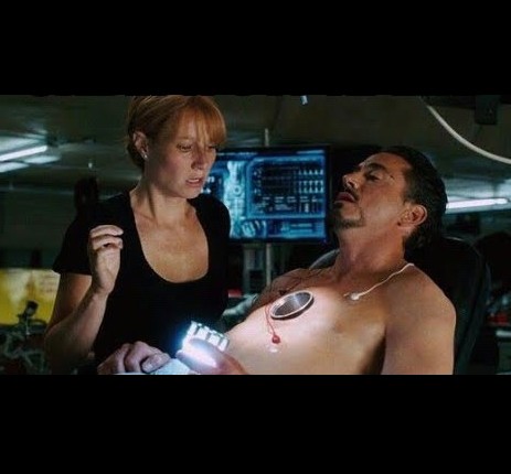 Create meme: iron man , pepper Potts, iron man 2008 