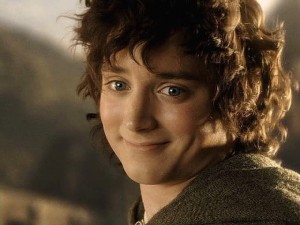 Create meme: Frodo Baggins smiling, the hobbit Frodo, the Lord of the rings the hobbit