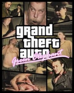 Создать мем: зеленый слоник поехавший, зеленый слоник мем, Grand Theft Auto