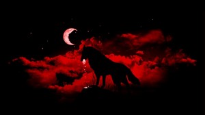 Создать мем: скачать обои 1440х900 волк и луна, волки стая кровавой луны, волк и луна ночь обои