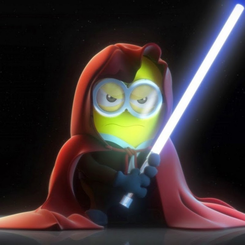 Create meme: minions star wars, minion darth vader, minion Jedi