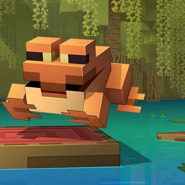 Create meme: frog minecraft, toad minecraft, The toad from minecraft