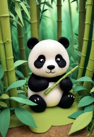 Create meme: panda eats bamboo, panda with bamboo, Bamboo panda