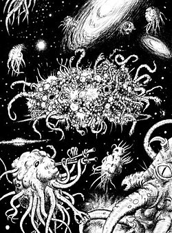 Create meme: azathoth lovecraft, howard phillips lovecraft, Howard Lovecraft Azathoth