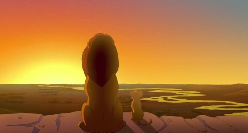 Create meme: the lion king sunset, mufasa, Mufasa the lion king