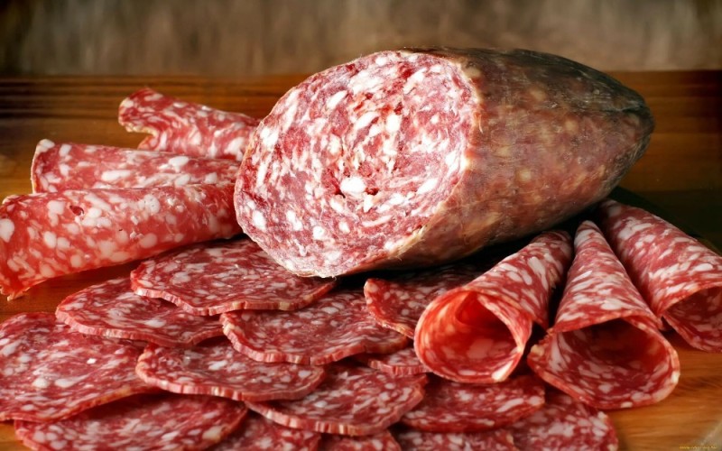 Create meme: sausage, homemade sausages, salami