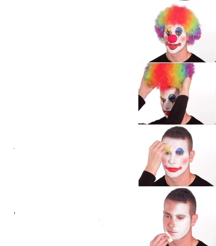 Create meme: clown makeup, meme clown , the clown makeup