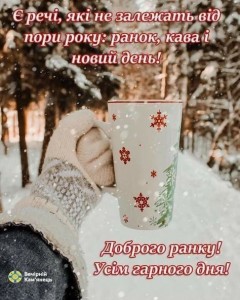 Create meme: good morning winter