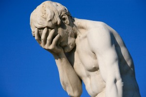 Create meme: it is a failure, facepalm photo, statue