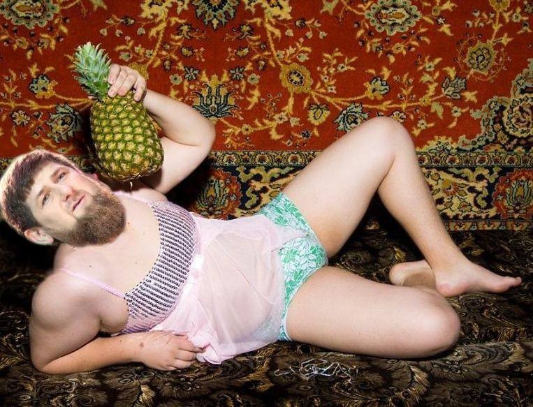 Create meme: weirdos from social networks, pineapple , a woman on a carpet background