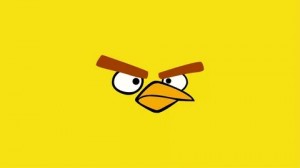 Создать мем: энгри бердс фон, angry birds yellow bird face, angry